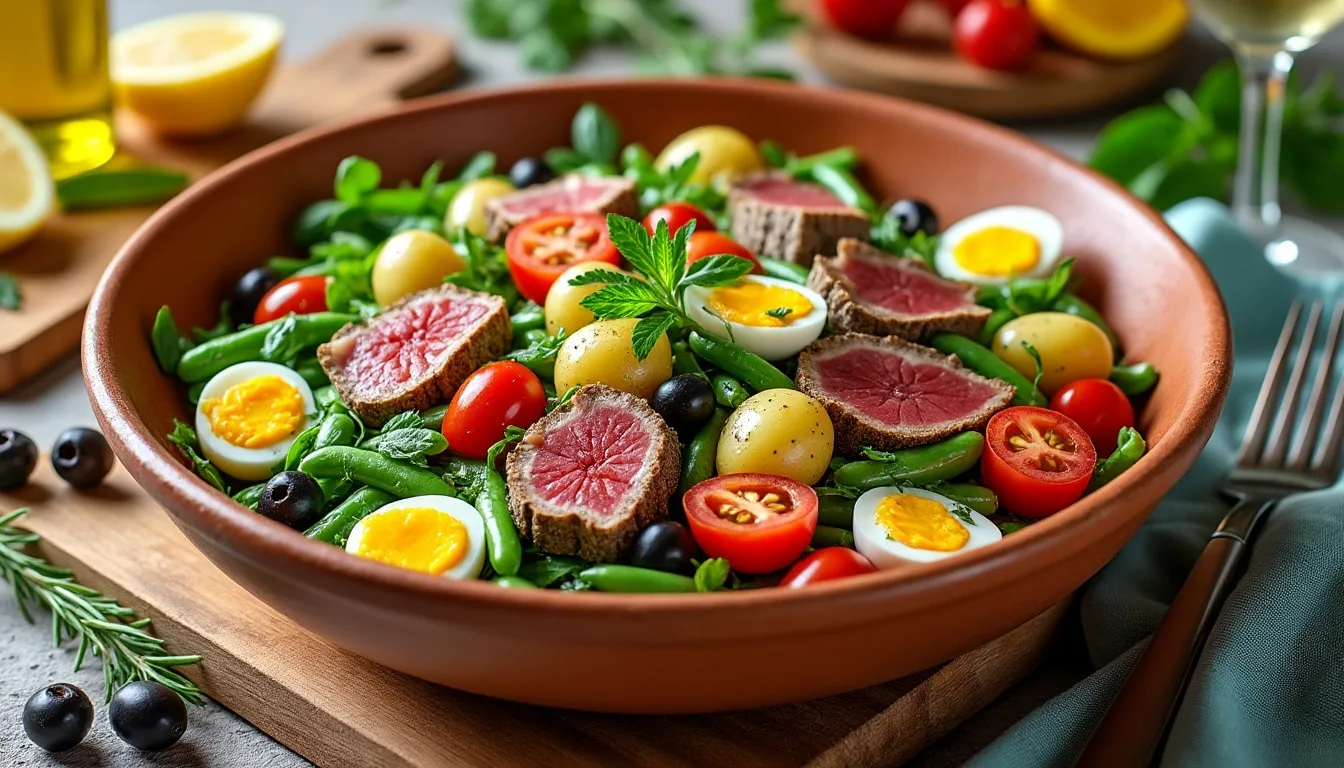 découvrez les secrets d'une salade niçoise classique avec notre guide étape par étape. apprenez à associer des ingrédients frais et savoureux pour créer un plat coloré et délicieux, parfait pour vos repas d'été.