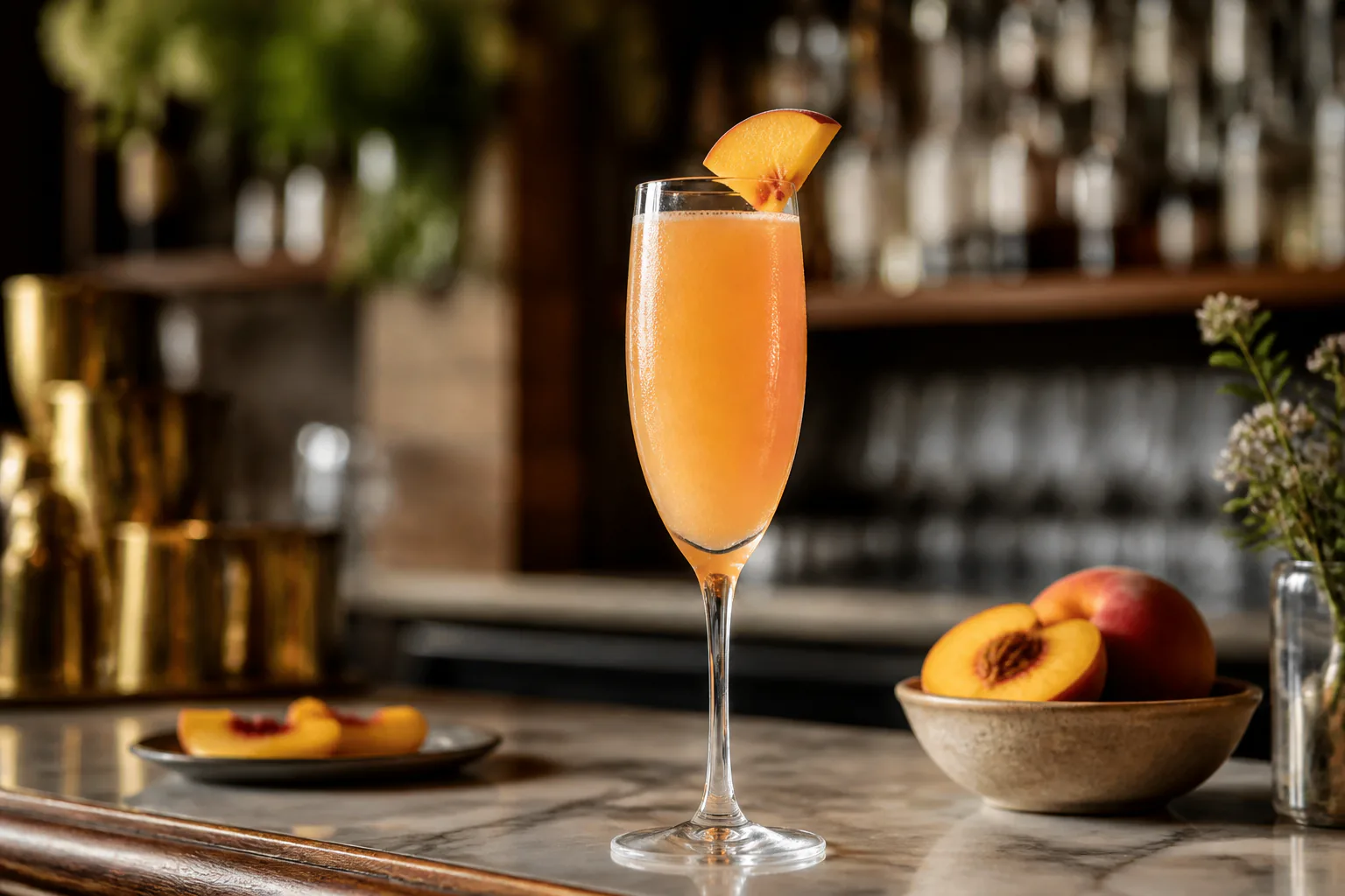 Recette du bellini : le cocktail vénitien à la pêche et au prosecco
