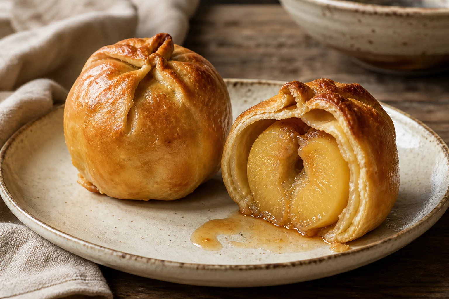 Bourdelot normand : la pomme entière en croûte, pas à pas