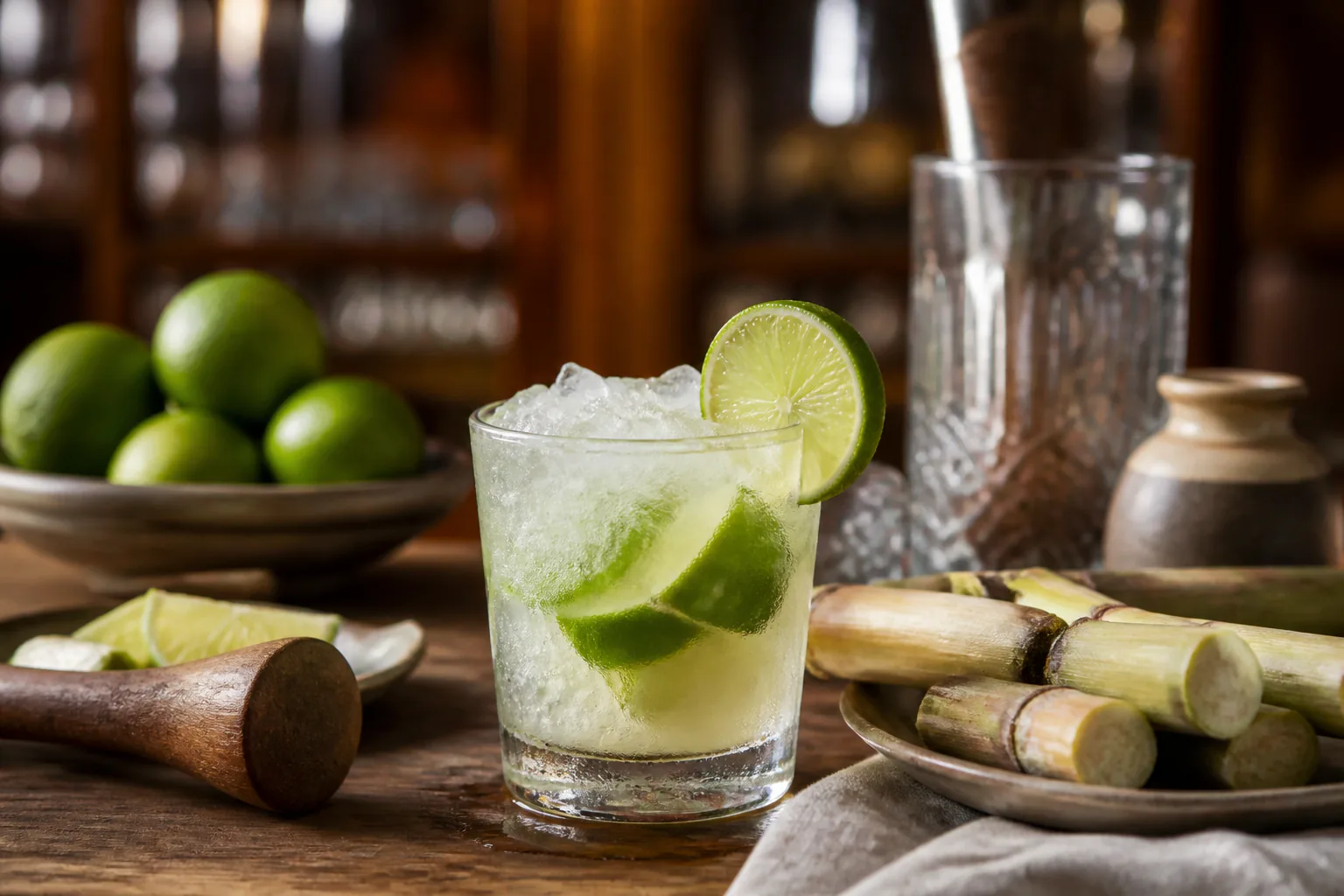 Recette de la caïpirinha authentique à la cachaça et citron vert