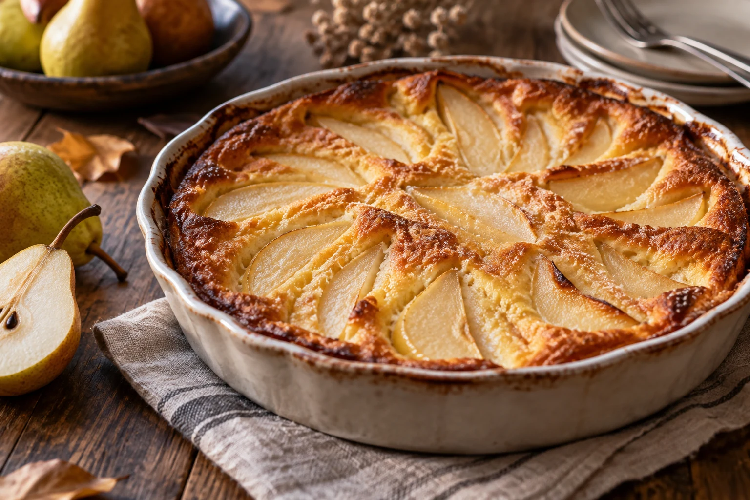 Comment réussir un clafoutis aux poires fondant ?