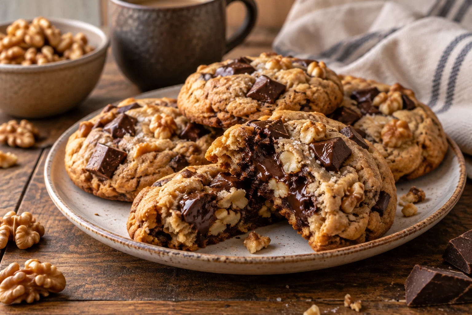 Comment réussir des cookies noix et chocolat moelleux à cœur ?