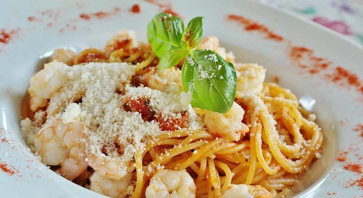 Recette des spaghettis aux asperges vertes et crevettes
