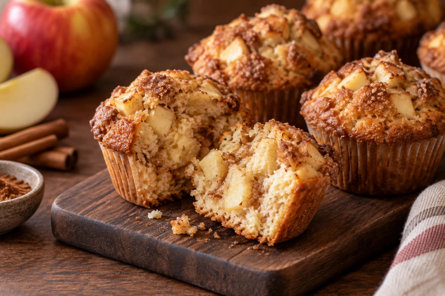 Comment réussir des muffins pommes-cannelle bien moelleux ?