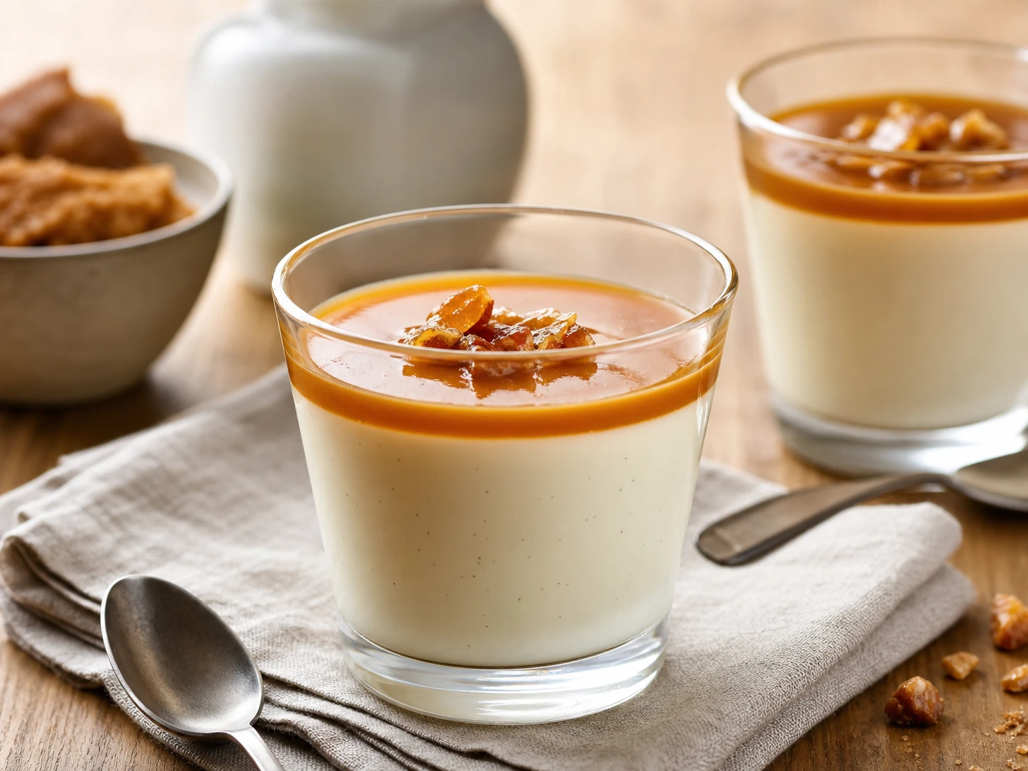 Une recette rapide de panna cotta au caramel