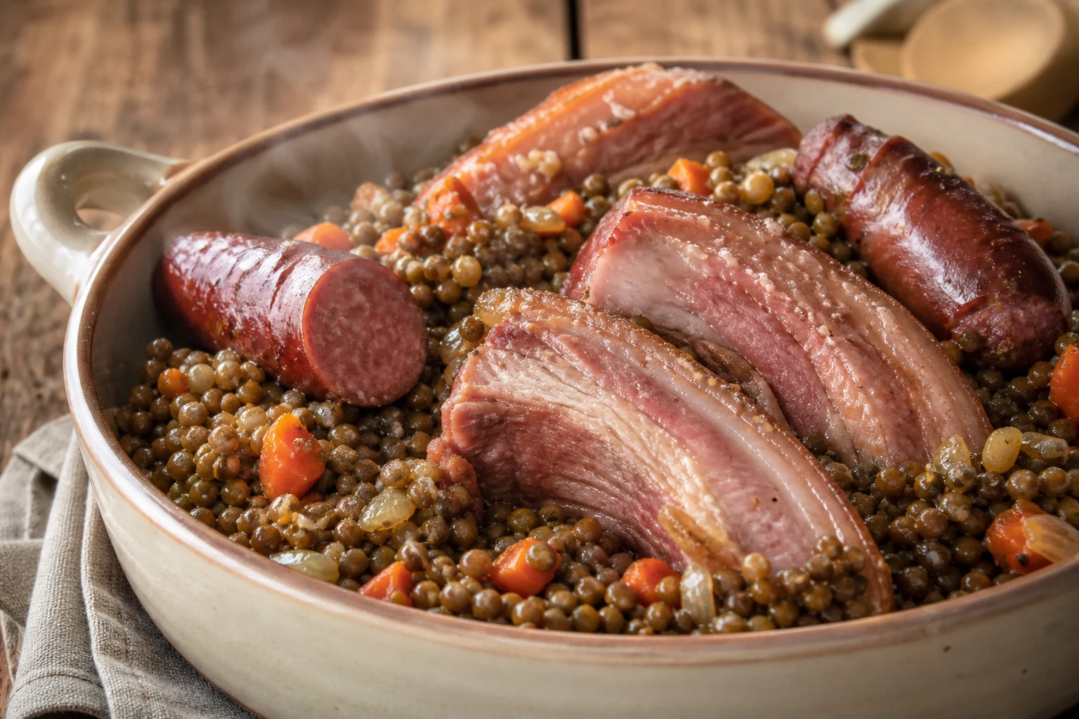 Petit salé aux lentilles du Puy : la recette auvergnate authentique