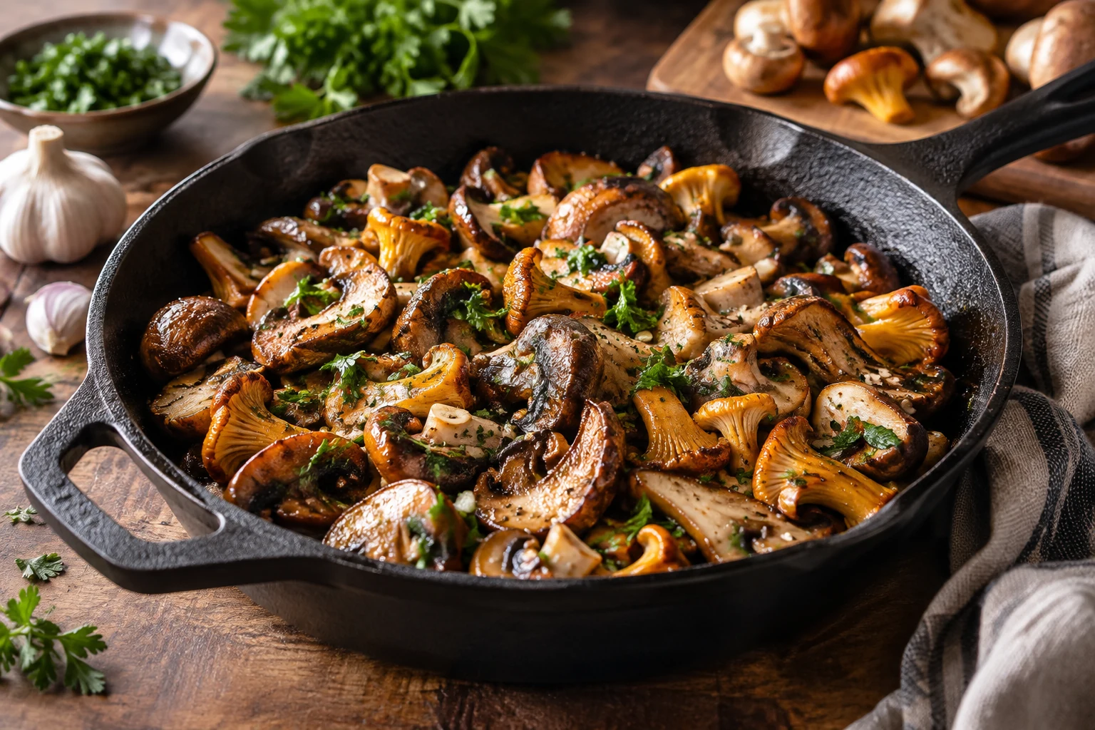 Comment réussir une poêlée de champignons bien dorée ?