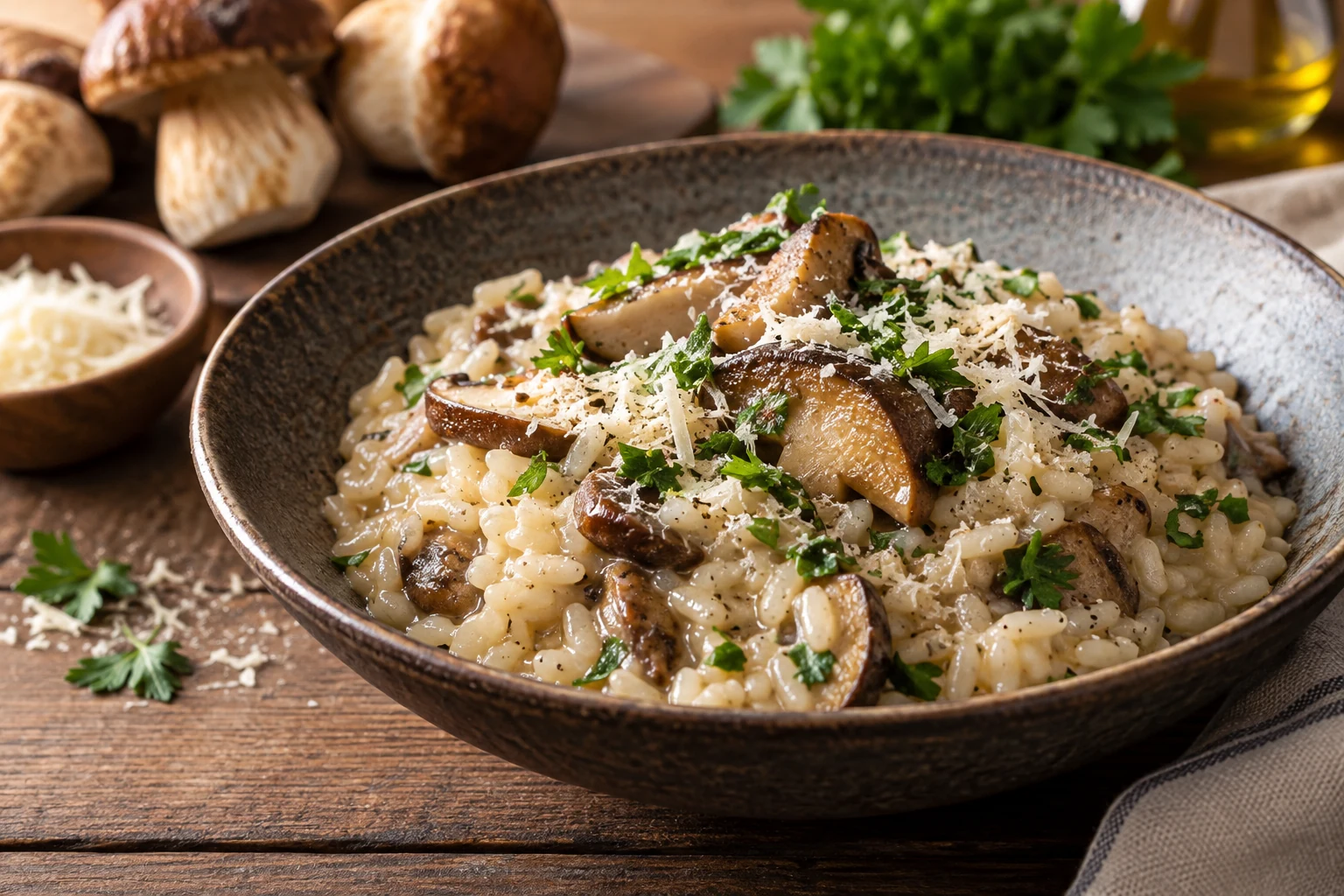 Comment réussir un risotto aux cèpes crémeux ?