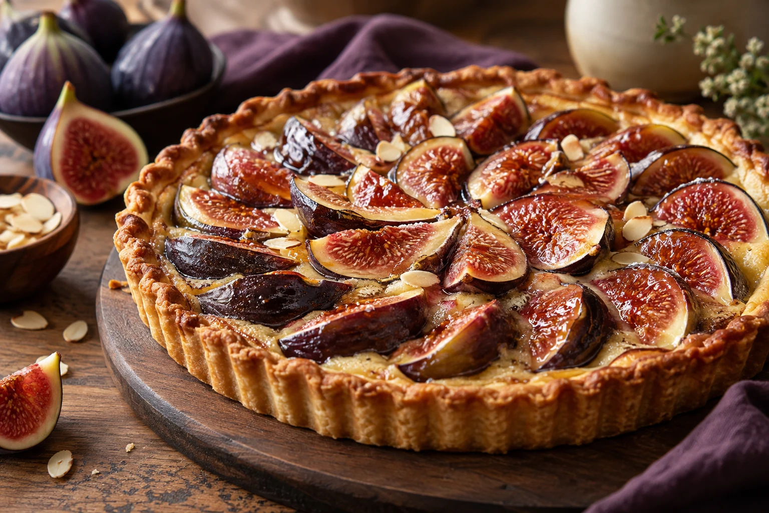 Comment réussir une tarte aux figues fondante à la crème d'amande ?