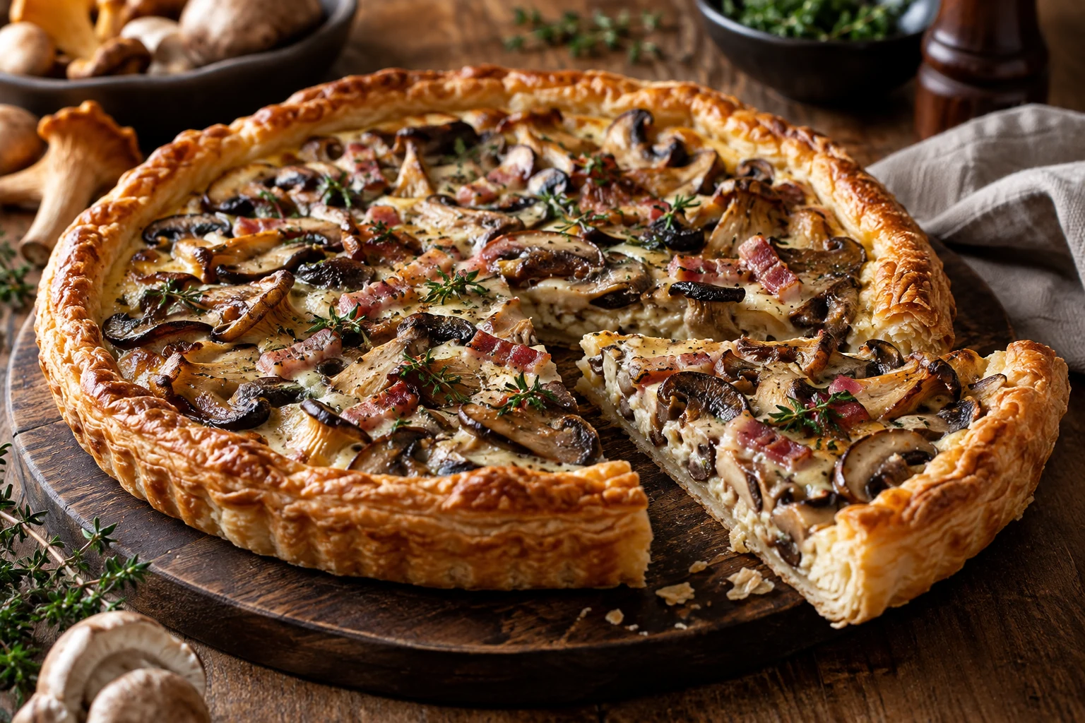 Comment réussir une tarte forestière aux champignons fondante ?