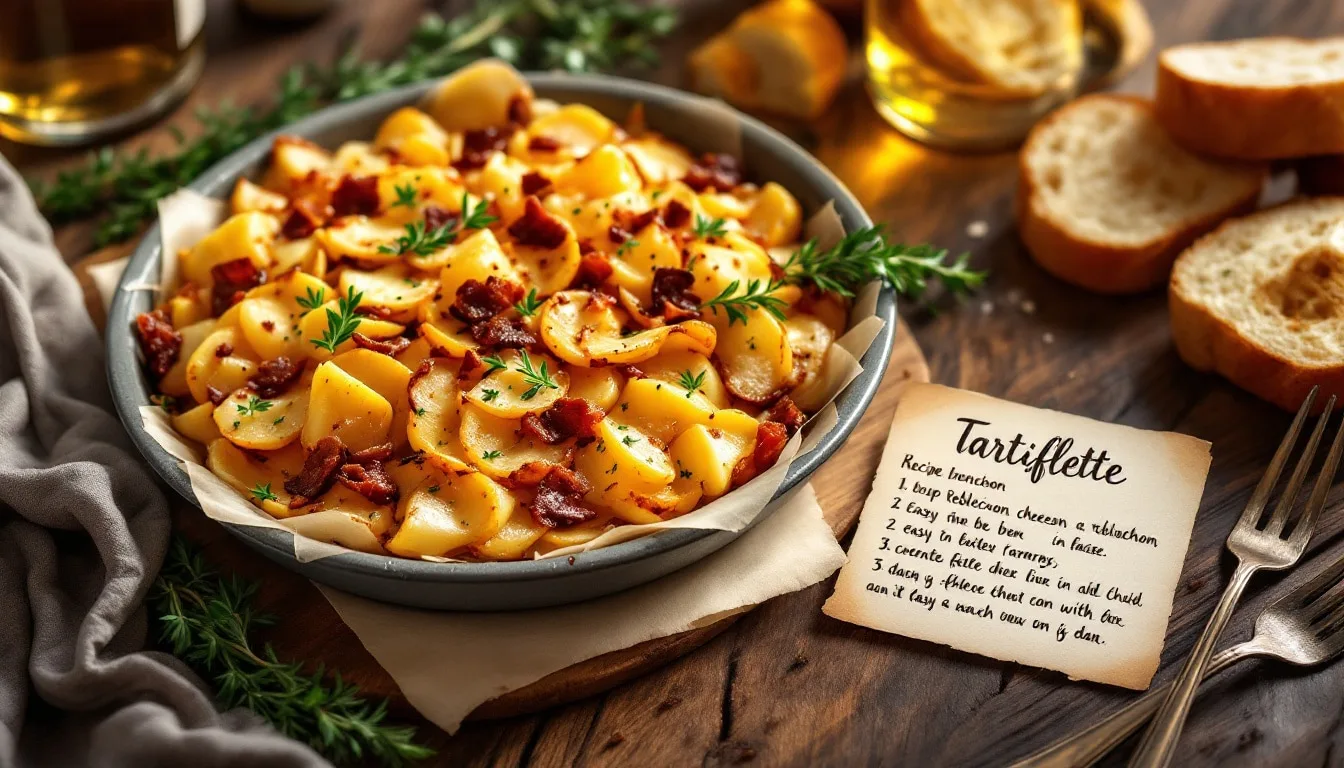 découvrez notre recette de tartiflette facile à reproduire, alliant pommes de terre fondantes, lardons savoureux et fromage riche. parfaite pour régaler vos convives, elle vous permettra de savourer ce plat savoyard traditionnel en toute simplicité. suivez nos étapes claires et savourez un repas chaleureux en famille ou entre amis.