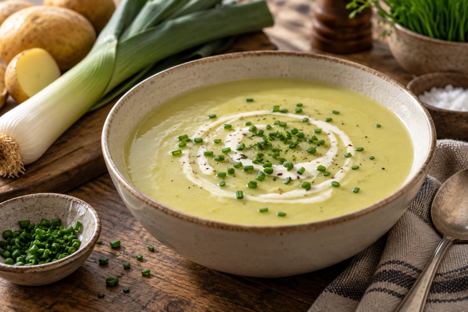 Comment réussir un velouté de poireaux et pommes de terre bien onctueux ?