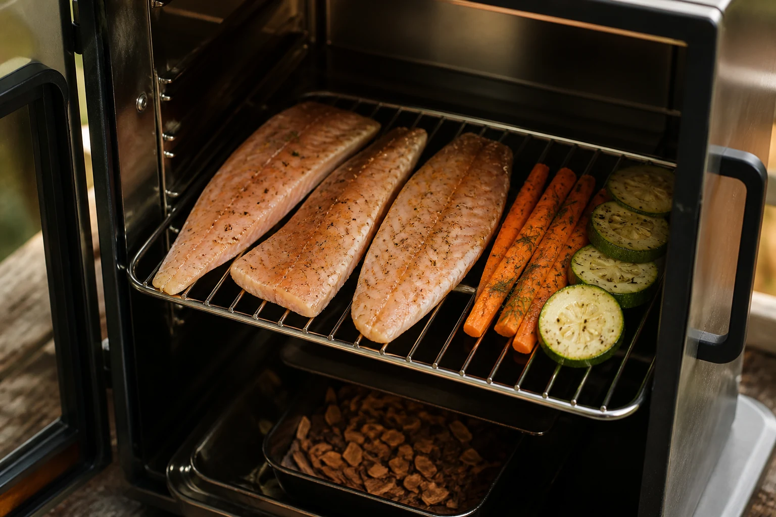 Disposer les aliments dans le fumoir