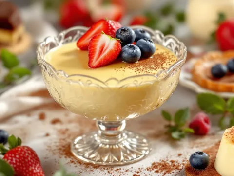 découvrez notre délicieuse recette de crème anglaise maison, parfaite pour accompagner vos desserts préférés. élévée à la sophistication, cette crème onctueuse et savoureuse sublime vos plats sucrés avec une touche de magie culinaire.