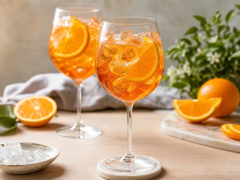 Les étapes pour un spritz maison rafraîchissant