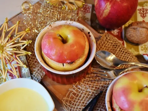 pomme au four à la noisette