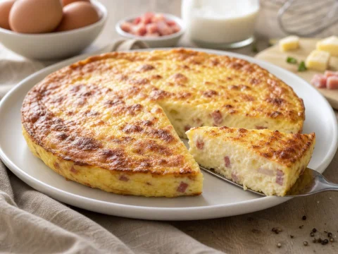 Une quiche lorraine sans pâte facile à préparer