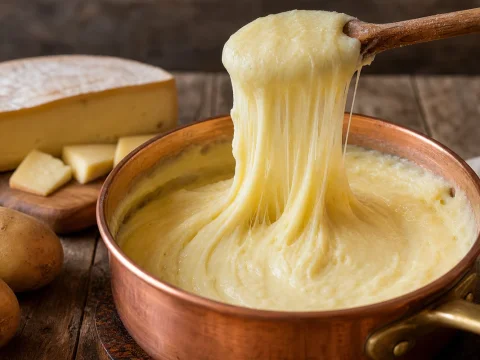 Aligot aveyronnais authentique : la vraie recette filante de l'Aubrac à la tome fraîche