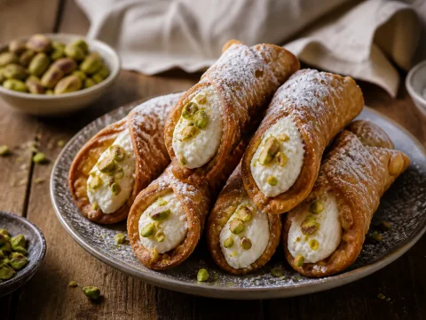 Recette des cannoli siciliens : coques croustillantes et crème de ricotta