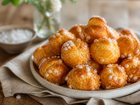 Recette des chouquettes maison : petits choux au sucre perlé
