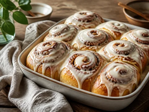 Recette des cinnamon rolls moelleux à la cannelle et glaçage