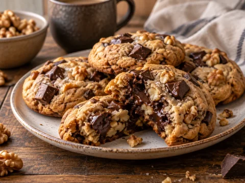 Comment réussir des cookies noix et chocolat moelleux à cœur ?
