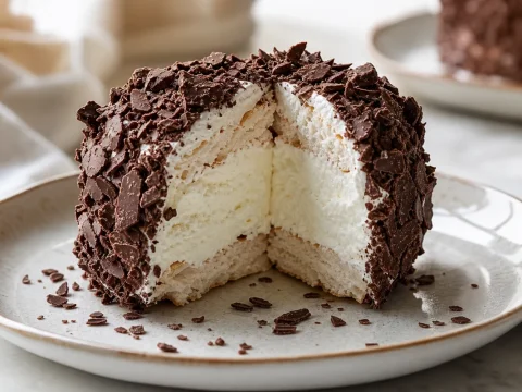 Merveilleux du Nord, meringue et crème fouettée au chocolat