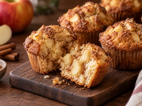 Comment réussir des muffins pommes-cannelle bien moelleux ?