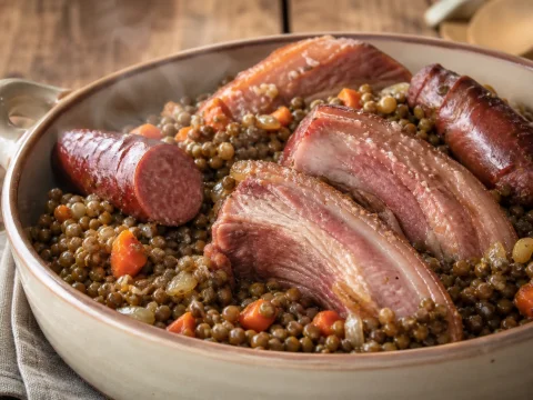Petit salé aux lentilles du Puy : la recette auvergnate authentique