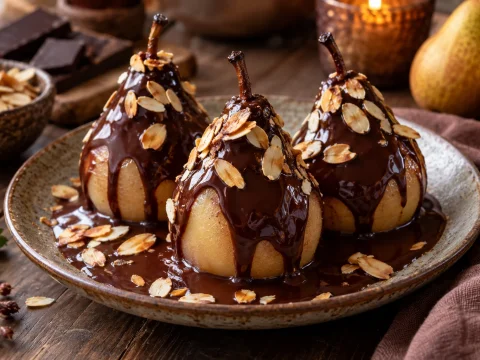 Comment réussir des poires au chocolat fondantes ?