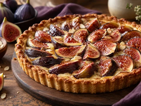 Comment réussir une tarte aux figues fondante à la crème d'amande ?