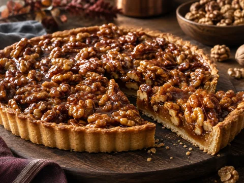 Comment réussir une tarte aux noix et caramel fondante ?